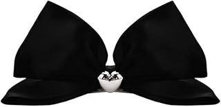 Big Bow Hair Clips for Girls Heart Hair Bows Bowknot Hair Pins Barrette Black Satin Bow for Hair Kawaii Bow-knot Ponytail Holder Pigtail Bows for Little Girls Headwear Bow Hair Accessories