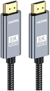 ليكورن كيبل HDMI 8K 48Gbps 6.6 قدم، كيبل HDMI فائق السرعة متوافق مع التلفزيون/HDTV/PS5/Xbox