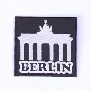 Berlin Sew-On Patches for Jackets, Iron-On Appliqué Coat of Arms Emblem Germany Berlin 9 cm