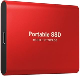 محرك اقراص SSD محمول USB 3.1 نوع سي من دي اس كيو بي كيه ال دي اس، ذاكرة فلاش 4TB SSD خارجي محمول للابتوب والكمبيوتر المكتبي (اللون: احمر، المقاس: 8 تيرابايت)