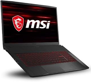 لابتوب العاب MSI GF65 رفيع 10SDR 2020 بشاشة 15.6 انش FHD 144Hz كور I7 - 10750H حتى 5.0GHz 8GB 512GB NVMe SSD نيفديا GTX 1660TI 6GB بطاقة رسومات ويندوز 10 اسود (64GB 2TB ، انتل