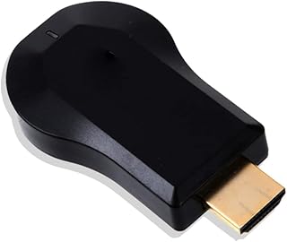 جهاز استقبال لاسلكي واي فاي HDMI محول انعكاس الشاشة لاجهزة اندرويد/ايفون/ايباد/ويندوز/ميراكاست/ماك او اس الى التلفزيون/جهاز العرض/الشاشة- اسود