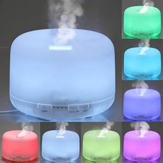 TEMPO DI SALDI Aroma Diffuser 500 ml with LED Lighting 7 Colours and Timer Humidifier