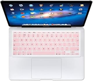 COMP-SA - English EU UK Layout Silicone Keyboard Cover Skin Protector for Macbooks Air 11 11.6 Inch A1465 A1370 model (Rose Quartz)