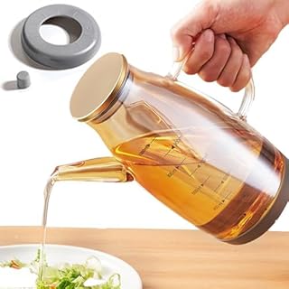 Oil Dispenser Bottle with Drip Free Spout, Oil Dispenser for Kitchen, Oil and Vinegar Dispenser Bottle, Food-Grade Oil Vinegar Dispenser Container Bottles (Brown,1000ml/ 34 Floz)