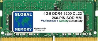 ذاكرة RAM 4GB DDR4 3200MHz PC4-25600 260 دبوس سوديم لاجهزة اللاب توب/النوت بوك، من غلوبال ميموري