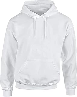 Unisex Fashion Hoodie - Hooded Pullover with Drawcords & Front Pockets, Fleece Hoodie Sweatshirt for Men and Women, White, M