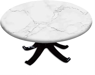 Marble Round Table Cloth, Marble Style Texture, Suitable for Restaurant Kitchen Parties, Fit for 40" Table