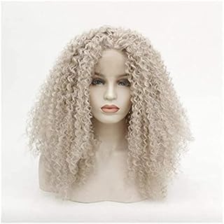 Wigs Africa Ditty European and Fashion Wig can Carve permCurly Hair Natural Appearance Heat-Resistant Fiber Synthetic Wig(22 Inches)