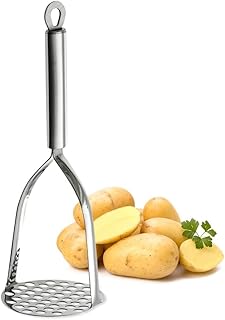 Potato Masher, Heavy Duty Potato Smasher with Durable Sturdy Grips, Potato Masher Stainless Steel for Efficiently Making Mashed Potatoes,Egg Salad, Banana Bread, Vegetables and Fruits