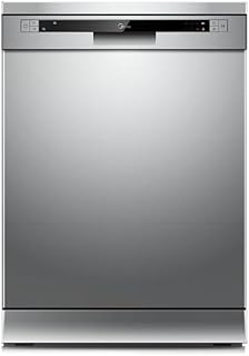 MIDEA Silver Freestanding Dishwasher - WQP125201CS, 14 Place Settings, Combination Material, 220V, LED Display