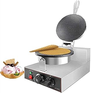 HAKgskk Nonstick Waffle Cone Maker Electric Ice Cream Cone Maker Press- Homemade Ice Cream Cone Iron Machine Easy to Clean