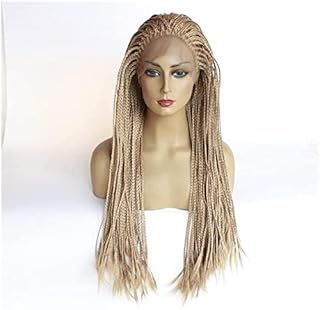 Wigs European and woman Wig lace Wig Braids Three Strands Braid Long Wave Cosplay Wig(16 Inches)