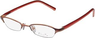 Thalia Babe Womens/Ladies Designer Half-rim Spring Hinges Stainless Steel Two-tone Durable Eyeglasses/Eyeglass Frame