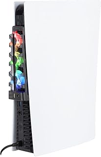 Konix Kühlventilator für PS5 Konsole - 21 x 68 x 40 cm - 3 Geschwindigkeiten - RGB LED-Beleuchtung - USB 3.0-Anschluss - Schwarz