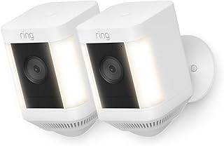 نكشف الستار عن Ring Spotlight Cam Plus Battery من Amazon | فيديو HD ‏1080p، مع خاصية ورؤية ليلية ملونة وإضاءات LED وصفارة إنذار، سهلة التركيب | تأتي مع تجربة مجانية لـRing Home Plan لمدة 30 يوم