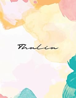 Thalia: Notebook Personal Name Wide Lined Rule Paper | 8.5x 11 inch | Vol.827