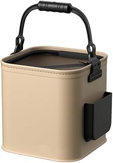 DONGKER Foldable Fishing Bucket, 8L/13L Portable EVA Fish Bucket, Fish Protection Bucket, Multifunctional Container for Boat Fishing & Spin Fishing