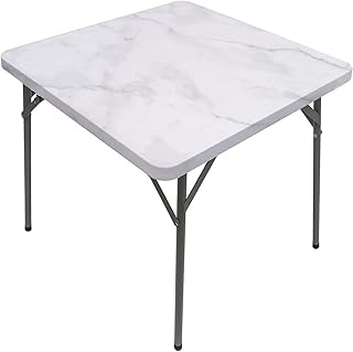 Marble Tablecloth, Marble Style Texture, Elastic Edge, Suitable for Kitchen Party Picnic, Fit for 35"x35" Square Table