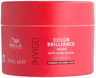 Wella Professionals, Invigo Color Brilliance Vibrant Color Mask for Coarse Hair, Color Protection, Nourishes & protects Hair, With Lime Caviar, Vitamin E & Metal Purifier | 150 ml