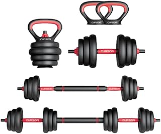 4-IN-1 Adjustable Dumbbells Set, Work As Dumbbell/Barbell/Kettlebell/Push up Stand, Home Gym Weights Strength Training, 20LB, 50 LB Set