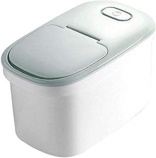 HINDAQ Green Rice Storage Box, Cereal Storage Box, Plastic Flour Food Container, Kitchen Rice Storage Box