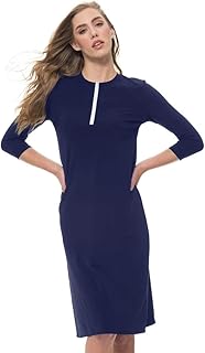 Undercover Waterwear Womens Half Zip Swim Dress- UV Protection Cover Up- Plus