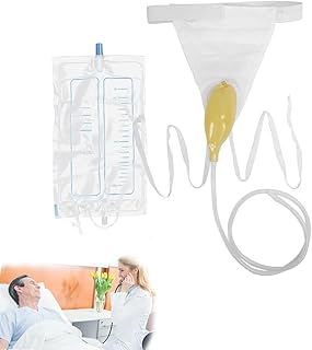 Silicone Urine Collector, 1000 ml Reusable Adjustable Urine Collection Bag, Urine Drain Bag for Men Elderly Bedridden Patients