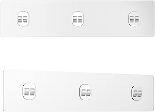 اوريميد خطافات لاصقة بسطح لاصق لسلة الاستحمام ورف الدش - عبوة من قطعتين، بلاستيك، شفاف
