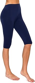 Leggings Depot Women's Knee Length Leggings Cotton Blend Leggings for Women