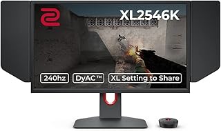 شاشة جيمنج بين كيو زوي XL2546K مقاس 24.5 انش 240 هرتز | 1080P 0.5ms | دقة ديناميكية، معادل اسود للحواف التنافسية | مفتاح S لوضع الجيمنج | درع | حامل قابل للتعديل، توافق لوني، LCD