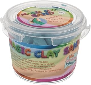 BLUECHOLON Magic Clay Sand, Magic Clay Sand, XL Tin, 300g, XXL Tin, 500g, Assorted Colours, Clean, Soft, Non-Toxic, Creative Play, Children Aged 3+ (XL 300 grams)