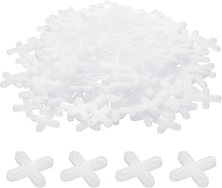 HARFINGTON 100pcs Tile Spacers 5mm Hard Plastic Cross Tiles Leveler Spacer Installation Ceramic Spacing Clips for Wall Floor