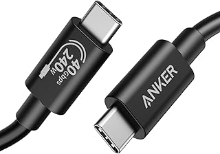 كيبل USB 4 33 قدم يدعم شاشة 8K HD من انكر نقل بيانات 40 جيجابايت في الثانية شحن 240 واط C الى للابتوب النوع والموزع وقاعدة الشحن والمزيد