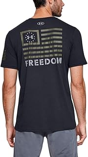 تي شيرت رجالي مطبوع عليه Freedom Banner قصير الأكمام من Under Armour