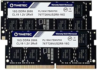 تايم تيك مجموعة هاينكس IC 32GB (2x16GB) DDR4 2666MHz PC4-21300 غير مخزن مؤقت غير ECC 1.2 فولت CL19 2Rx8 ثنائي الرتبة 260 دبوس SODIMM لابتوب نوت بوك ذاكرة RAM ترقية