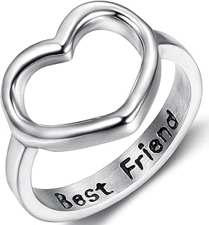 Jude Jewelers Stainless Steel Open Heart Karma Best Friend Statement Promise Anniversary Ring