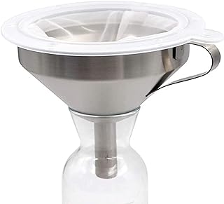 CKJXCVB Funnel Stainless Steel Cone Funnel With Filter Hundred Mesh Strainer Inches Pour Oil Wine Liquid Hopper Kitchen Home Durable Tool