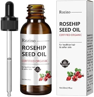 Rosehip Oil 30ml - Organic Cold Pressed Unrefined Rosehip Seed Oil for Anti-Aging, Hydration, Nourishing & Moisturizing Skin, Hair & Nails - Suitable for All Skin & Hair Types