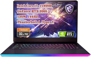 لابتوب ام اس اي GE76 جي 76 رايدر من ، كور i7 , 11800H بطاقة جيفورس RTX 3060 شاشة FHD 17.3 انش 144 هرتز سعة 16 و SSD 1 تيرا وواي فاي 6 ويندوز 10 MSI GE76 انتل