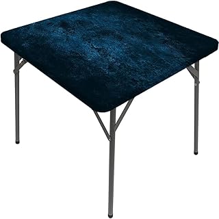 Marble Square Table Cove, Marble Style Texture, Elastic Edge, Suitable for Kitchen Party Picnic, Fit for 55"x55" Square Table