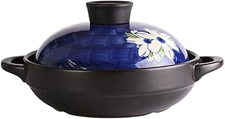 Pots,Traditional Style Large Ceramic Casserole Pot with Lid,