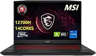 لابتوب العاب بلس 2022 GL66 من ام اس اي، 15.6 انش 144hz، انتل كور i7-12700h (14 نواة) جيل 12، RTX 3070، كيبورد اضاءة خلفية RGB كولر بوست 5، واي فاي 6 ويندوز 11، منفذ HDMI، اسود، 32GB RAM، 2TB PCIe SSD