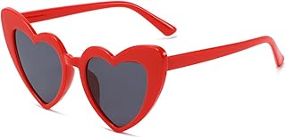 Heart Shaped Sunglasses for Women,Vintage Cat Eye Mod Style Retro Kurt Cobain Glasses