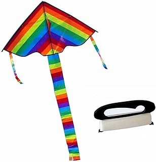 ONBYUV Kite for Kids, Kites Fun Delta Kite for Kids Adults Beginners Easy To Fly, Great Outdoor Games Activities, Kite Line And Tail Included