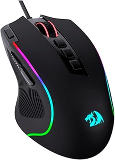 ريدراجون ماوس العاب بصري سلكي M612 بريداتور RGB بدقة 8000 نقطة لكل بوصة مع 11 زر قابل للبرمجة و5 اوضاع اضاءة خلفية، يدعم البرنامج زر اطلاق سريع يمكنك تركيبه بنفسك - اسود، USB