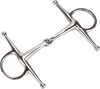 Equinate Thigh Bridle Stainless Steel 16 mm Simply Broken - Anatomically Shaped Mouth-friendly Bit with Gentle Action - Laser Engraved Size Specification - Toggle Snaffle