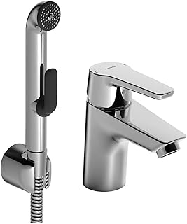 Hansa Hansapolo DN15 51462293 Single-Lever Mixer Tap with Functional Shower, Cascade Aerator, Automatic Reset Shower/Spout, Shower Hose: 1600 mm