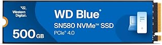 وسيط تخزين ذو حالة ثابتة داخلية سعة 500GB WD لون ازرق SN580 من ويسترن ديجيتال - الجيل الرابع x4 منفذ الملحقات الاضافية السريع 16 جيجابت ثانية، M.2 2280، حتى 4000 ميجابايت ثانية - WDS500G3B0E