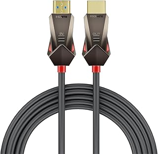 كيبل HDMI 2.0 أحادي الاتجاه من الألياف الضوئية بطول 15 متر بروميت 4K@60Hz إلى يدعم فيديو 3D والايثرنت نطاق ترددي 18Gbps موصلات مطلية بالذهب لأجهزة الكمبيوتر والشاشات ProLink4K60-15M